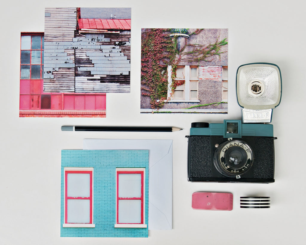 Flat Note Cards (Set of 8)- Urban Gray City Set