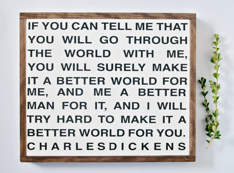 Dickens 17x20 Wood Sign