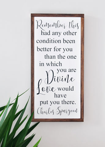 Divine Love Wood Sign 12x24