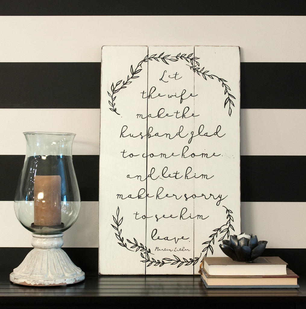 Glad Home 16x26 Wood Sign