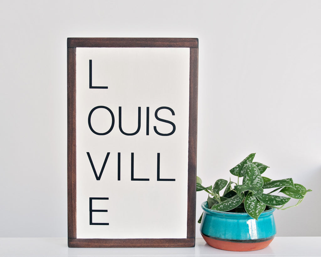 Louisville Wood Sign 10x16