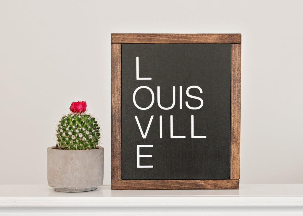 Love Louisville Wood Sign