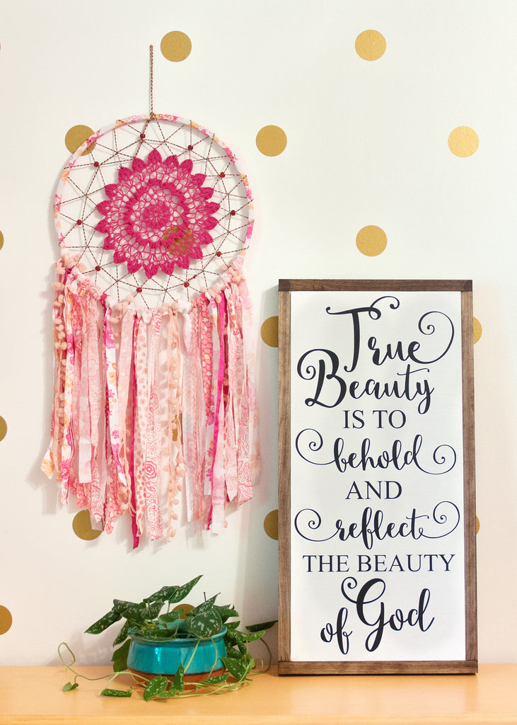 True Beauty Wood Sign 12x24